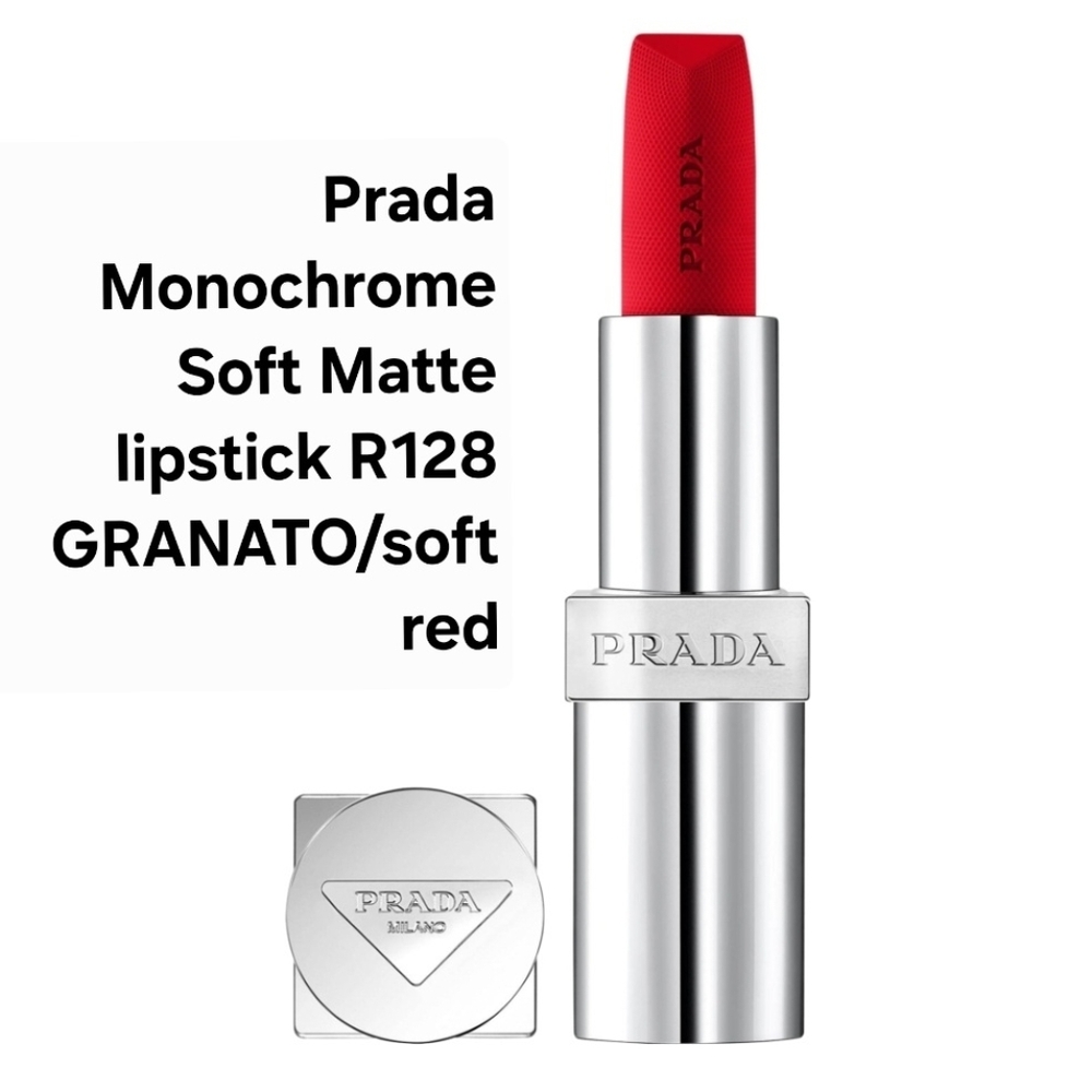 Prada Monochrome Soft Matte lipstick R128 GRANATO/soft red. BNIB - Picture 1 of 6
